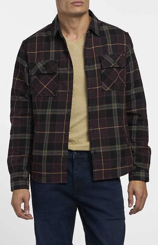 Vustra Crimson Checkered Shacket