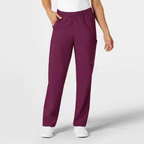 W123 Unisex Multi-Cargo Scrub Pant - Wine