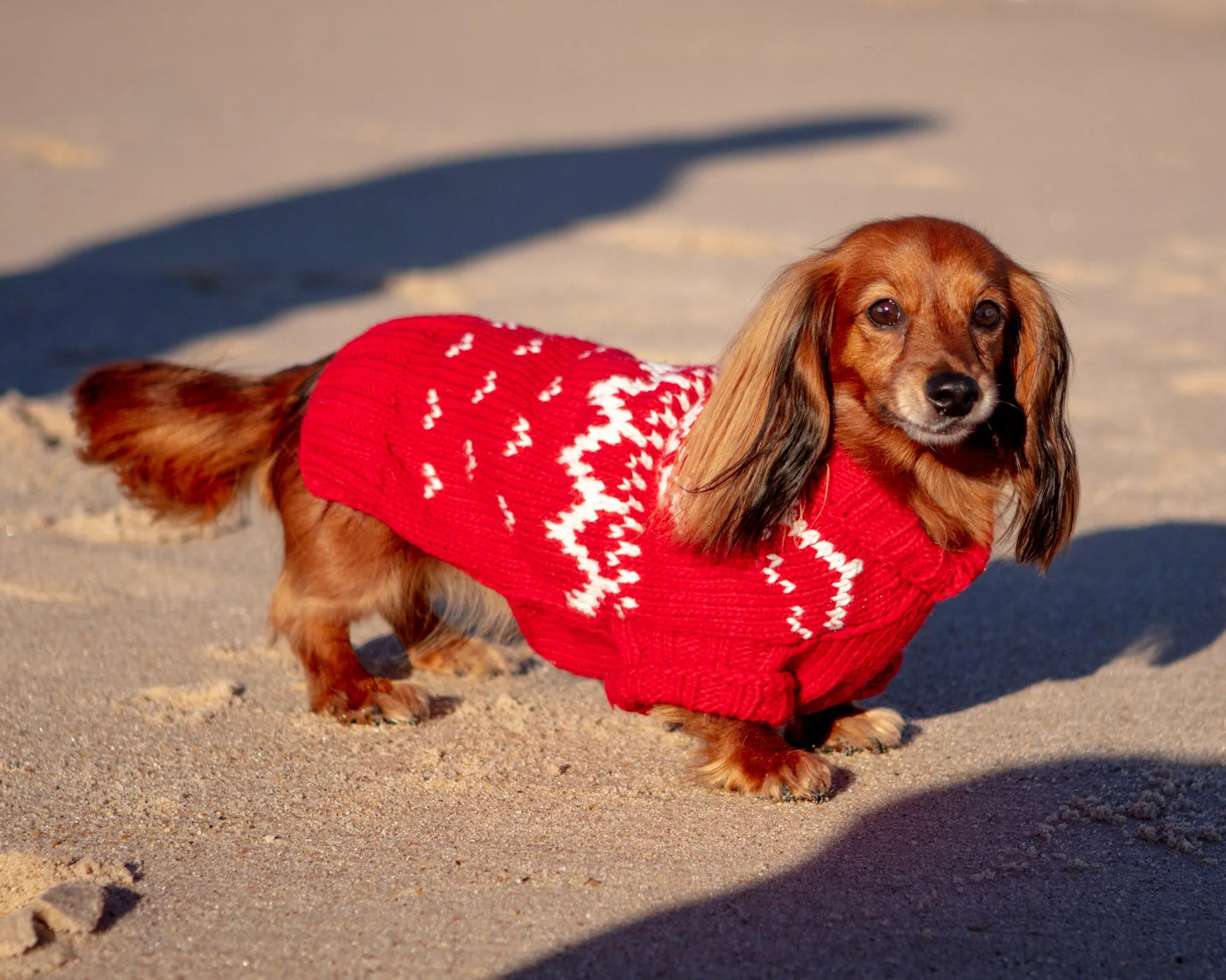 Warm-All-Winter Happy Handknit Snowflake Sweater (CLEARANCE)