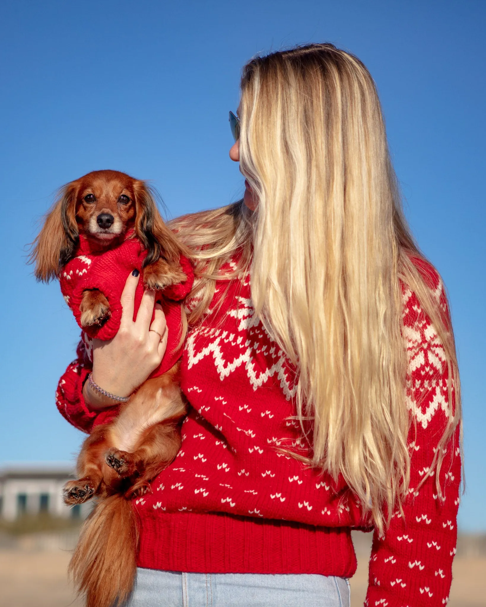 Warm-All-Winter Happy Handknit Snowflake Sweater (CLEARANCE)