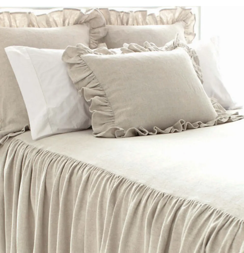 Wilton Cotton Bedspread/ Natural