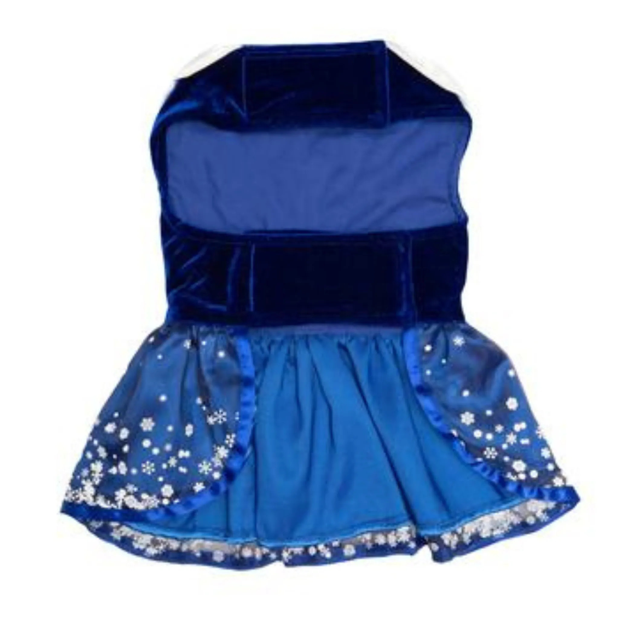 Winter Snowflake Blue Dog Harness Dress