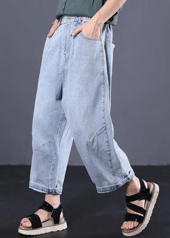 women casual cotton pants plus size vintage jeans