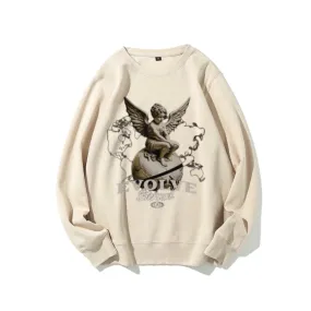 Women Vintage Evolve Angel Graphic Sweatshirts