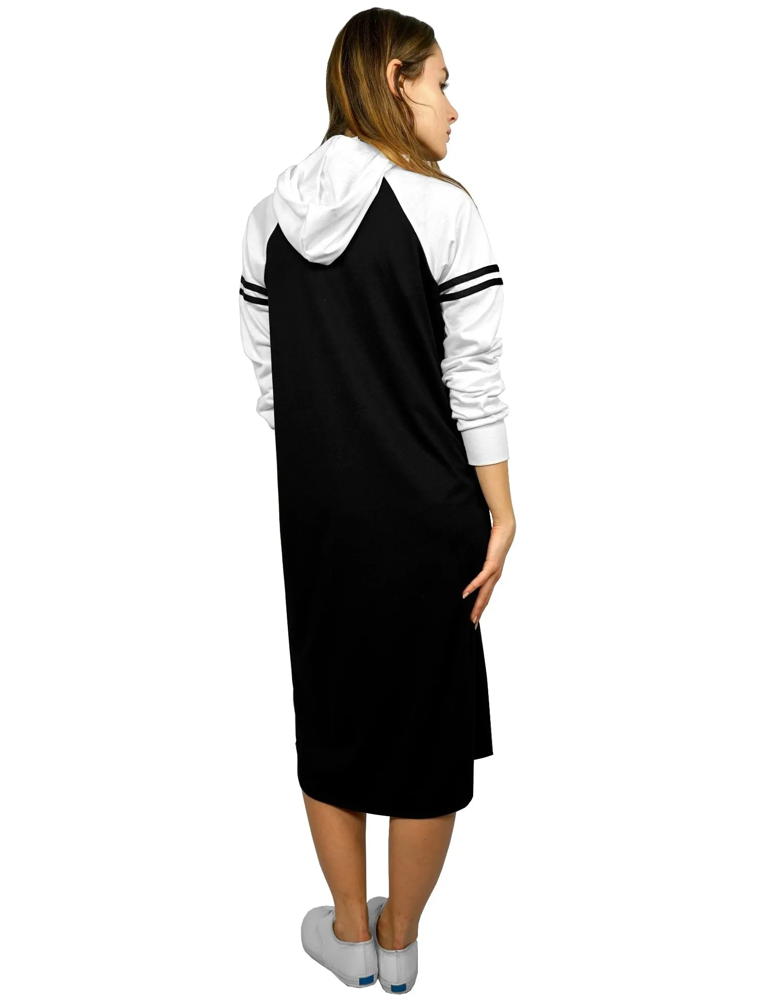 Women's Athletic Color Blocked Hoodie Dress