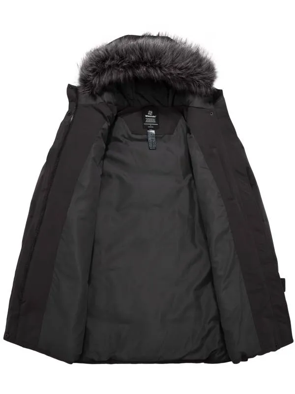 Women's Long Hooded Quilted Winter Coat