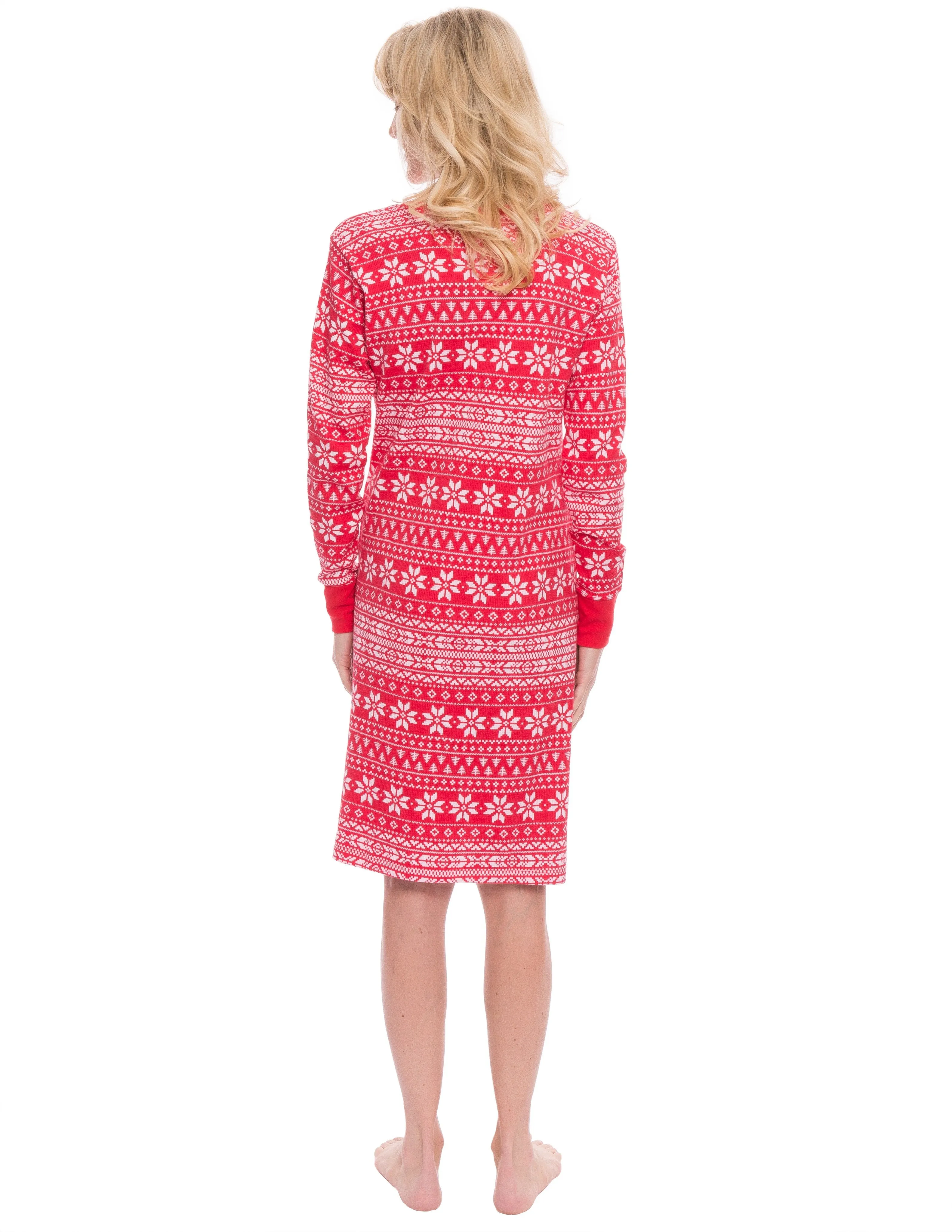 Women's Waffle Knit Thermal Sleep Dress