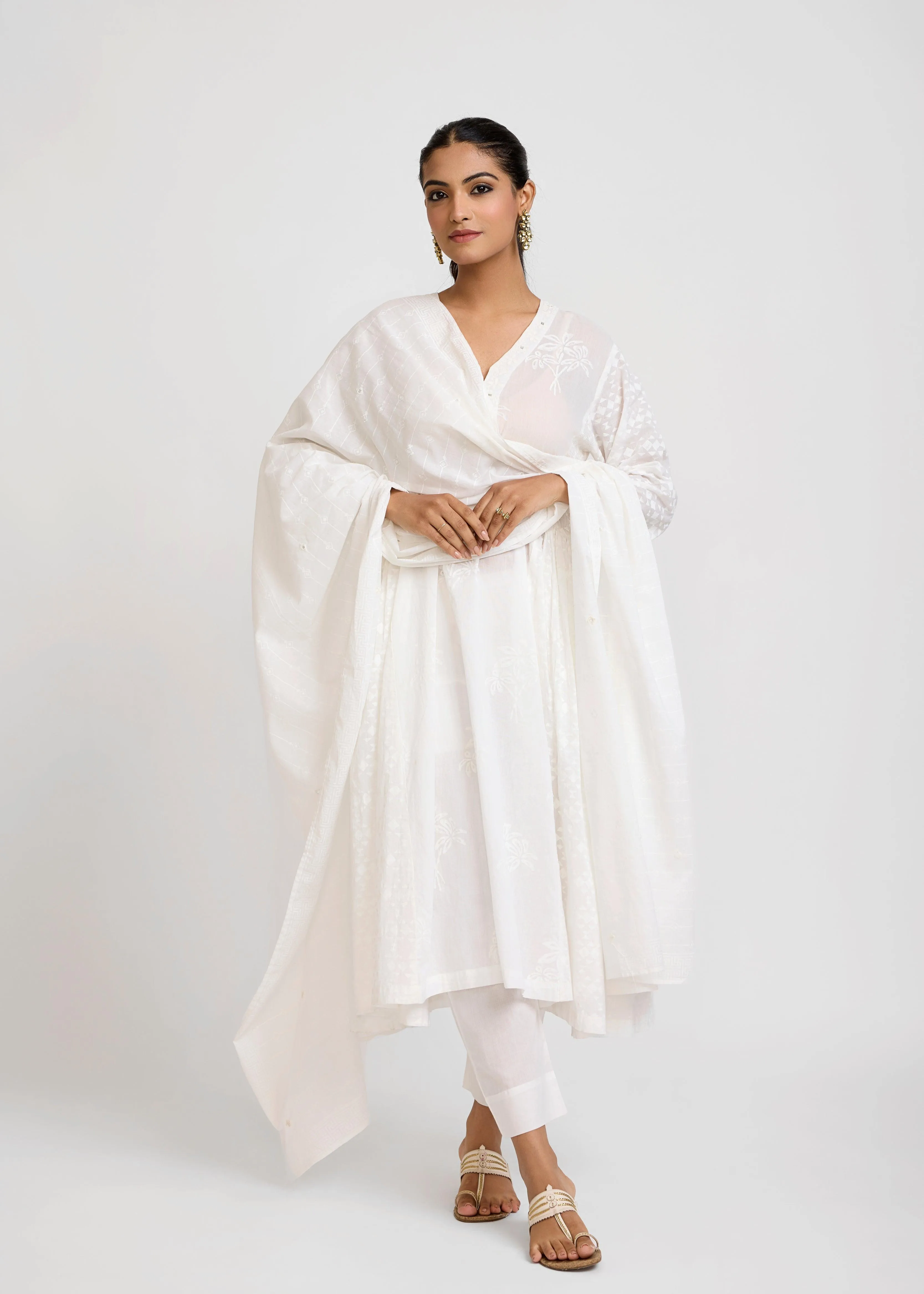 Zinnia White Kurta