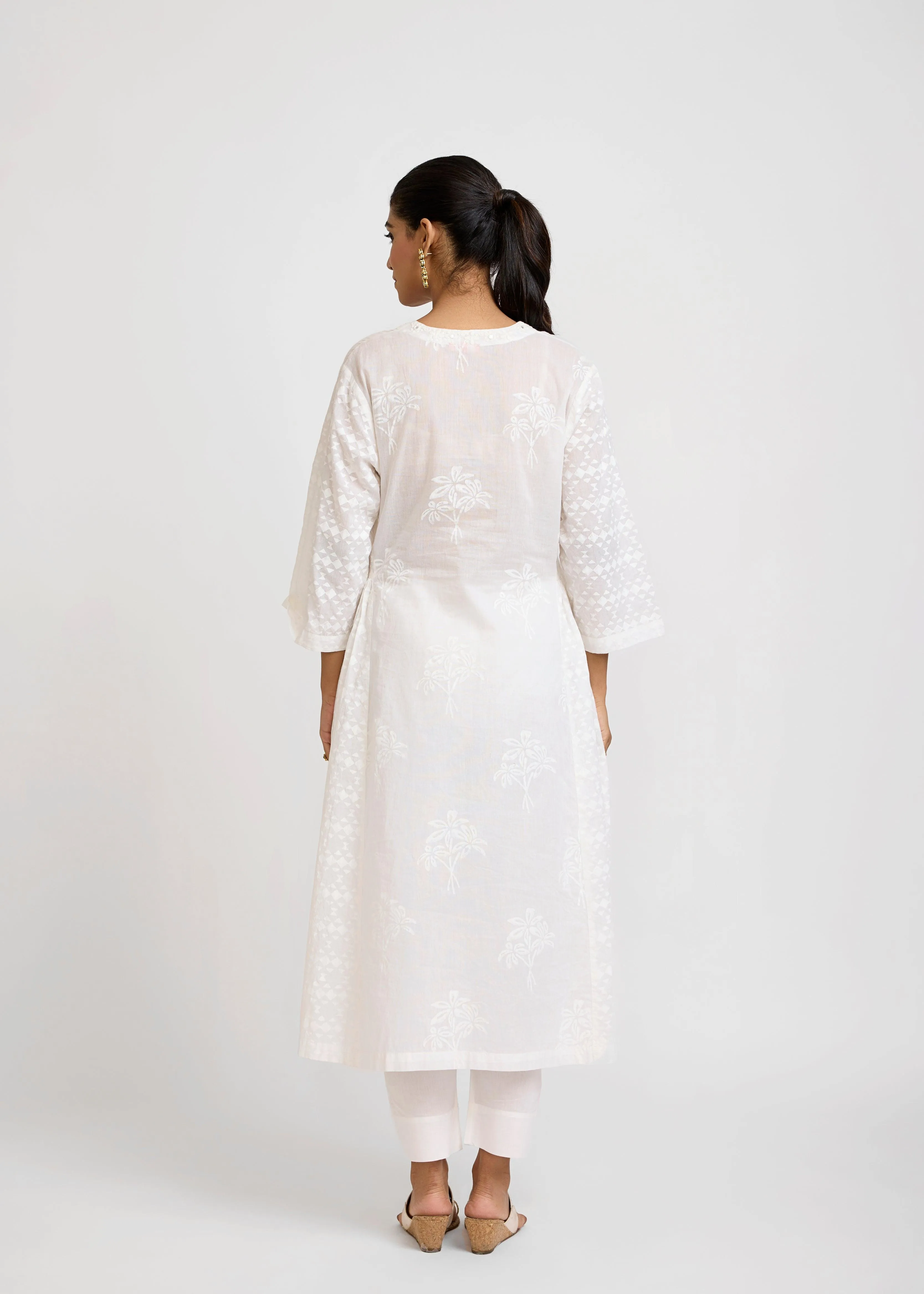 Zinnia White Kurta